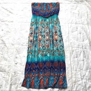 Printed Sleeveless Maxi Dress